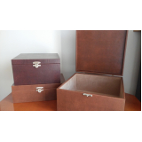 caixa de couro personalizada Ubatuba
